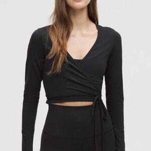 ISO Lululemon Nulu Black Wrap Top